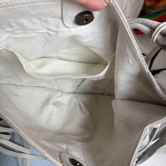 Free People Riley Fringe Purse - NWT - Plaster Color - Picture 4 of 9